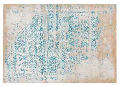 Alfombra abstracta de color crudo y azul 160 × 230 cm AZUR